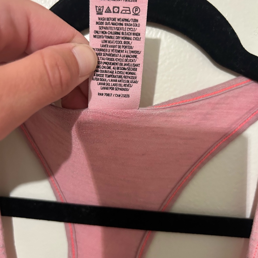 PINK VICTORIA’S SECRET | Lightweight, Light Coral Racerback Tank Top - Picture 4 of 4
